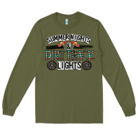 Army Green summer night & dirt track lights Long Sleeve Tee - CowhideDigitalArt