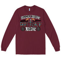 Burgundy summer night & dirt track lights Long Sleeve Tee - CowhideDigitalArt