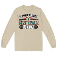 Mushroom summer night & dirt track lights Long Sleeve Tee - CowhideDigitalArt