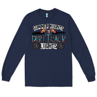 Navy summer night & dirt track lights Long Sleeve Tee - CowhideDigitalArt