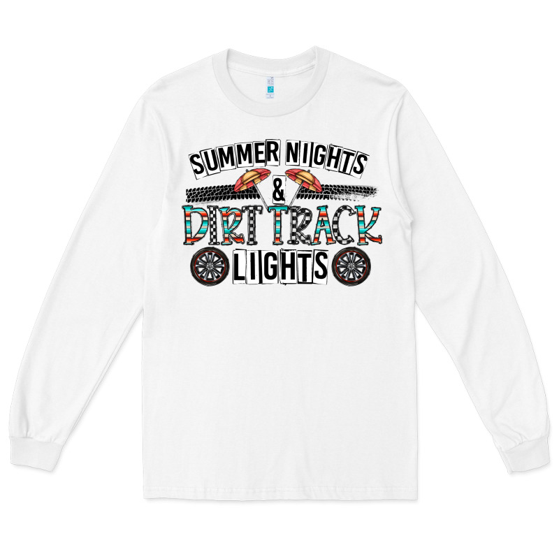 Summer Night & Dirt Track Lights Long Sleeve Tee by CowhideDigitalArt | Teevron