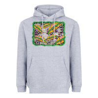 Heather Grey mardi gras umbrella background Heavyweight Hoodie - BarkalooDesign
