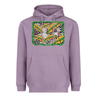 Lavender mardi gras umbrella background Heavyweight Hoodie - BarkalooDesign