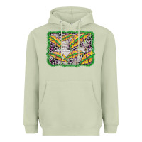 Matcha mardi gras umbrella background Heavyweight Hoodie - BarkalooDesign