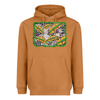 Meerkat mardi gras umbrella background Heavyweight Hoodie - BarkalooDesign