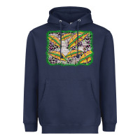 Navy mardi gras umbrella background Heavyweight Hoodie - BarkalooDesign