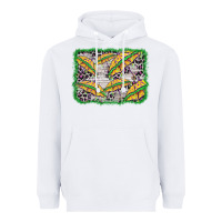 White mardi gras umbrella background Heavyweight Hoodie - BarkalooDesign