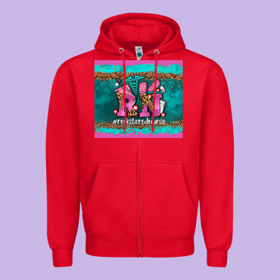 Rn Registered  Nurse Zipper Hoodie Designed By Adodesignshop