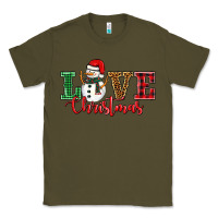 Army Green love christmas snowman Classic Tee - BarkalooDesign