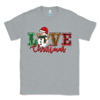 Heather Grey love christmas snowman Classic Tee - BarkalooDesign