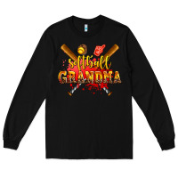 Black softball grandma Long Sleeve Tee - AdoDesignShop