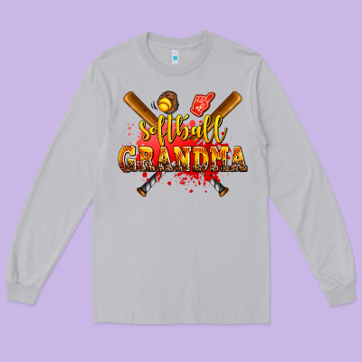 Softball Grandma Long Sleeve Tee Designed By Adodesignshop
