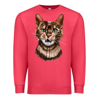 Cardinal Bengal Cat Face Premium Sweatshirt - LillyAllenDesigns