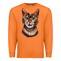 Carrot Bengal Cat Face Premium Sweatshirt - LillyAllenDesigns