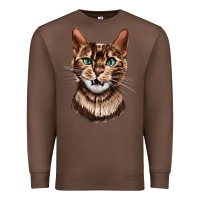 Chestnut Bengal Cat Face Premium Sweatshirt - LillyAllenDesigns