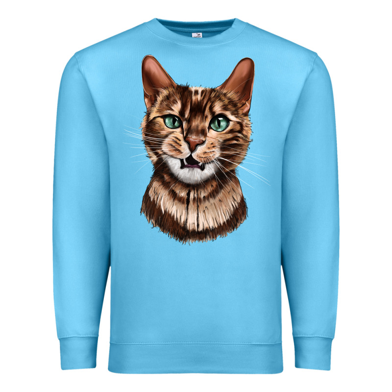 Bengal Cat Face Premium Sweatshirt by LillyAllenDesigns | Teevron