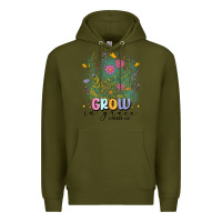 Army Green grow in grace Premium Hoodie - MaliasSmallBusiness