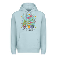Blue Mist grow in grace Premium Hoodie - MaliasSmallBusiness