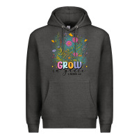 Charcoal Heather grow in grace Premium Hoodie - MaliasSmallBusiness