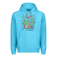 Ocean Blue grow in grace Premium Hoodie - MaliasSmallBusiness