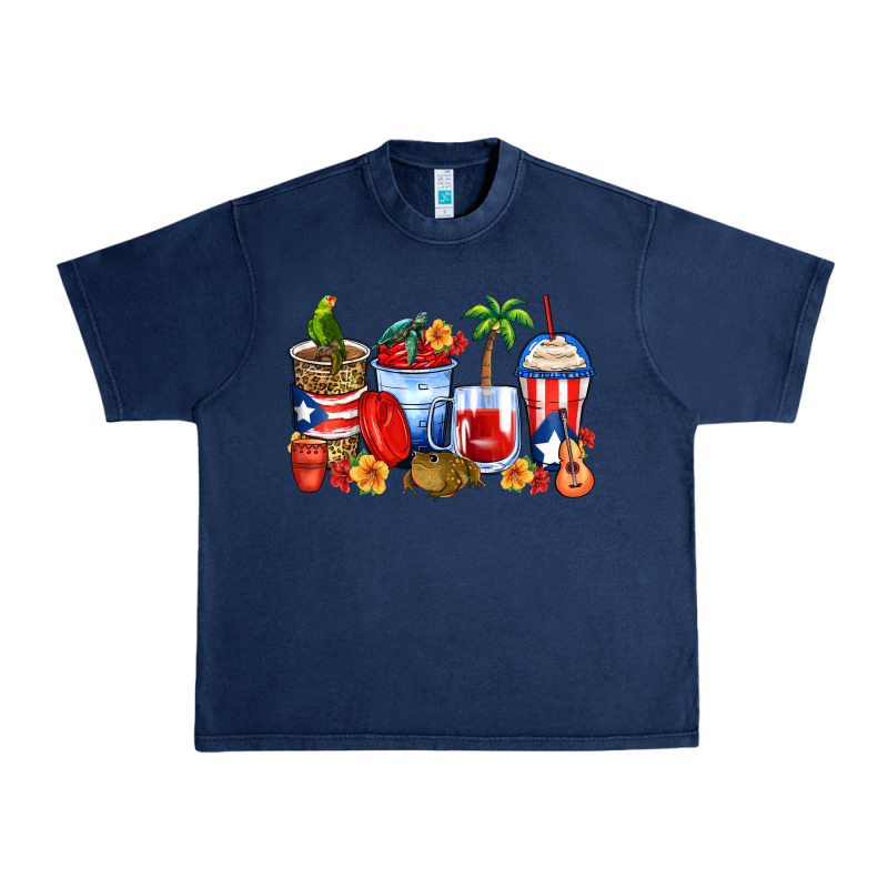 Puerto Rico Coffee Cups Urban Heavy Tee by Zillion Design Studio | Teevron