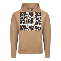 Vintage Coffee cowhide pattern Vintage Hoodie - RanaPortraitStore