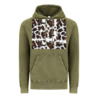 Vintage Olive cowhide pattern Vintage Hoodie - RanaPortraitStore