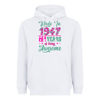 White made in 1947, 75 years of being awesome kopya Heavyweight Hoodie - Jasminsmagicworld