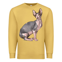 Antique Gold Sphynx Cat Premium Sweatshirt - LillyAllenDesigns