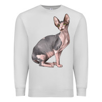 Dove Grey Sphynx Cat Premium Sweatshirt - LillyAllenDesigns