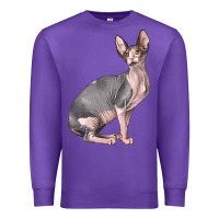 Purple Sphynx Cat Premium Sweatshirt - LillyAllenDesigns