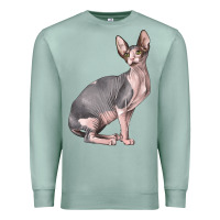 Seafoam Sphynx Cat Premium Sweatshirt - LillyAllenDesigns