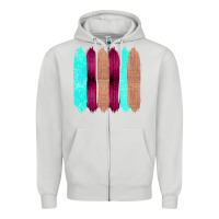 Dove Grey Colored Farm Life Purple Wood Jute Cyan Glitter Brush Strokes Zipper Hoodie - Bettercallsaul