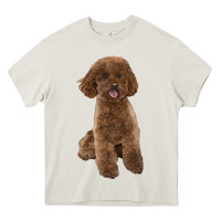 Cream Poodles Dog lllustrations Heavy Core Tee - LillyAllenDesigns