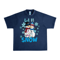 Navy let it snow Urban Heavy Tee - RanaPortraitStore