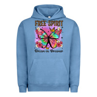 Pigment Pebble Blue free spirit dream on dreamer Urban Hoodie - Artiststas