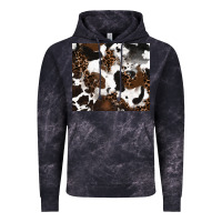 Cloud Black cowhide and leopard pattern Vintage Hoodie - RanaPortraitStore