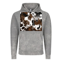 Cloud Rock cowhide and leopard pattern Vintage Hoodie - RanaPortraitStore