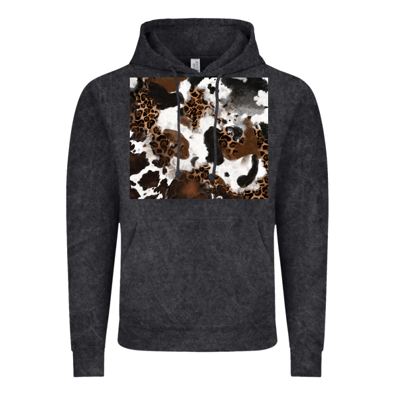 Cowhide And Leopard Pattern Vintage Hoodie by RanaPortraitStore | Teevron