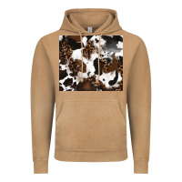 Vintage Camel cowhide and leopard pattern Vintage Hoodie - RanaPortraitStore