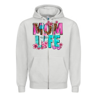 Dove Grey mom life Zipper Hoodie - AdoDesignShop