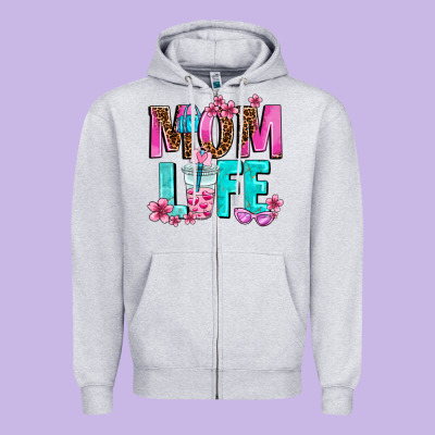 Mom Life Zipper Hoodie Designed By Adodesignshop