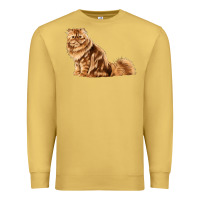 Antique Gold Persian Cat Premium Sweatshirt - LillyAllenDesigns