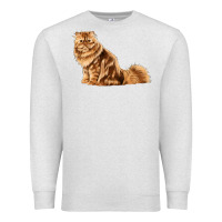 Oatmeal Heather Persian Cat Premium Sweatshirt - LillyAllenDesigns
