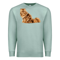 Seafoam Persian Cat Premium Sweatshirt - LillyAllenDesigns