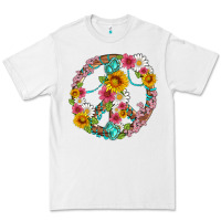 White floral peace sign with gemstone Premium Tee - Artiststas