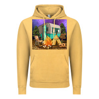 Vintage Mustard camping Vintage Hoodie - RanaPortraitStore