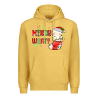 Antique Gold merry what christmas cat Premium Hoodie - MaliasSmallBusiness
