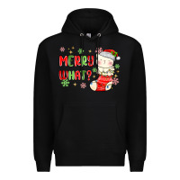 Black merry what christmas cat Premium Hoodie - MaliasSmallBusiness