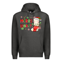 Charcoal Heather merry what christmas cat Premium Hoodie - MaliasSmallBusiness